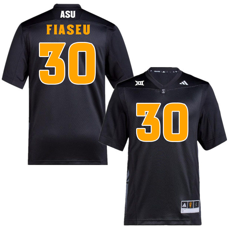 #30 Zyrus Fiaseu Arizona State Sun Devils College Football Jerseys Stitched-Black